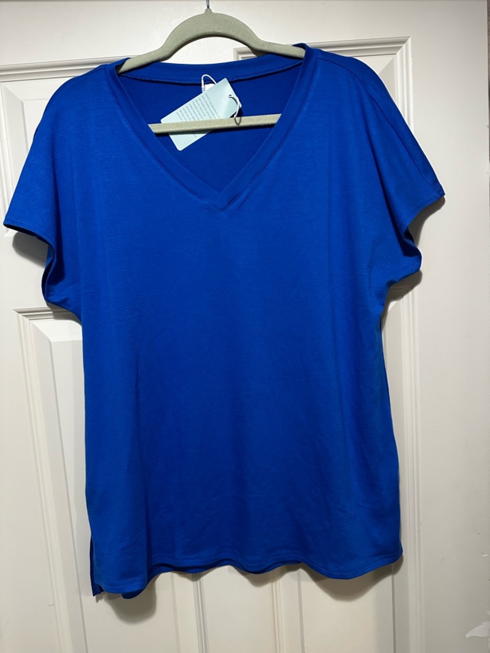 Blue V Neck Shirt XL NWT